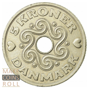 Reverse side 5 kroner Denmark 1998